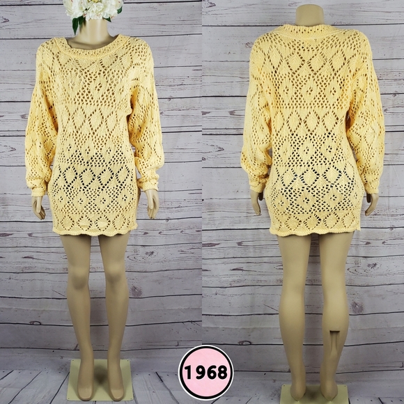 karin morgan collection crochet medium pull over ( 5 for $20 ) - Picture 1 of 8